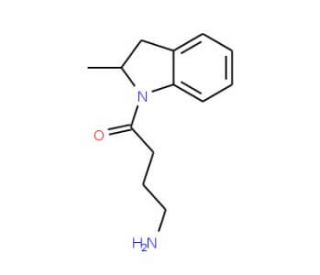 4-Amino-1-(2-methyl-2,3-dihydro-indol-1-yl)-butan-1-one - chemical structure image