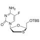 4-Amino-1-((2R,5S)-2-((TBDMS-oxy)methyl)-1,3-oxathiolan-5-yl)-5-fluoropyrimidin-2(1H)-one - chemical structure image