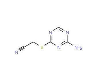 [(4-Amino-1,3,5-triazin-2-yl)thio]acetonitrile - chemical structure image