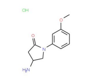 4-Amino-1-(3-methoxy-phenyl)-pyrrolidin-2-onehydrochloride - chemical structure image