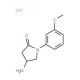 4-Amino-1-(3-methoxy-phenyl)-pyrrolidin-2-onehydrochloride - chemical structure image