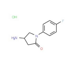 4-Amino-1-(4-fluoro-phenyl)-pyrrolidin-2-onehydrochloride - chemical structure image