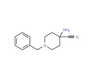 4-Amino-1-benzylpiperidine-4-carbonitrile (CAS 136624-42-5) - chemical structure image