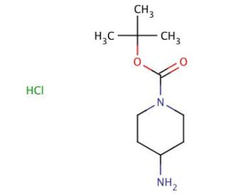 4-Amino-1-Boc-piperidine hydrochloride (CAS 189819-75-8) - chemical structure image