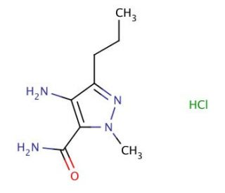 4-Amino-1-methyl-3-propyl-1H-pyrazole-5-carboxamide Hydrochloride salt - chemical structure image