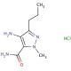 4-Amino-1-methyl-3-propyl-1H-pyrazole-5-carboxamide Hydrochloride salt - chemical structure image