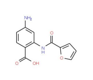 4-Amino-2-[(furan-2-carbonyl)-amino]-benzoic acid - chemical structure image