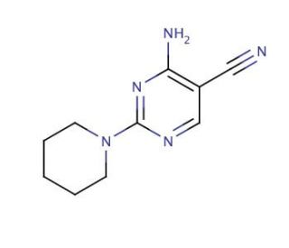 4-Amino-2-(1-piperidinyl)pyrimidine-5-carbonitrile (CAS 90973-23-2) - chemical structure image
