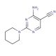 4-Amino-2-(1-piperidinyl)pyrimidine-5-carbonitrile (CAS 90973-23-2) - chemical structure image