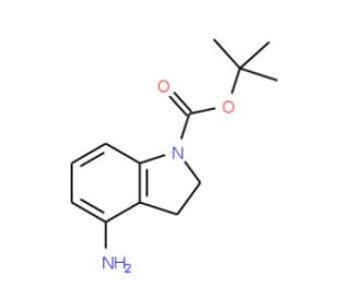 4-Amino-2,3-dihydro-indole-1-carboxylic acid tert-butyl ester (CAS 885272-42-4) - chemical structure image