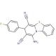 4-Amino-2-(4-fluoro-phenyl)-2H-9-thia-4a-aza-fluorene-1,3-dicarbonitrile - chemical structure image