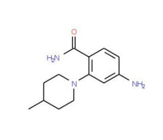 4-Amino-2-(4-methyl-piperidin-1-yl)-benzamide - chemical structure image