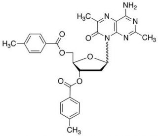 4-Amino-2,6-dimethyl-8-(2&prime;-deoxy-3&prime;,5&prime;-di-O-toluoyl-&alpha;,&beta;-D-ribofuranosyl)-7(8H)-pteridone - chemical structure image