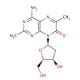 4-Amino-2,6-dimethyl-8-(2′-deoxy-β-D-ribofuranosyl)-7(8H)-pteridone (CAS 195442-56-9) - chemical structure image