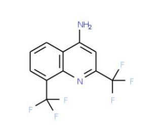 4-Amino-2,8-bis(trifluoromethyl)-quinoline (CAS 917561-99-0) - chemical structure image