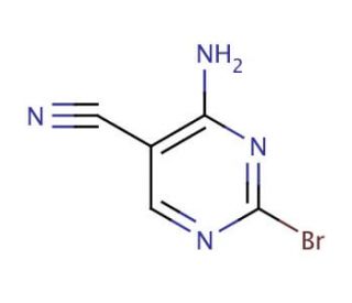 4-Amino-2-bromopyrimidine-5-carbonitrile (CAS 94741-70-5) - chemical structure image