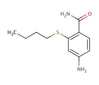 4-Amino-2-(butylthio)benzamide - chemical structure image