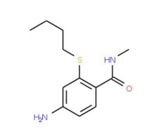 4-Amino-2-(butylthio)-N-methylbenzamide - chemical structure image