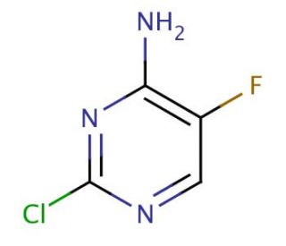 4-Amino-2-chloro-5-fluoropyrimidine (CAS 155-10-2) - chemical structure image