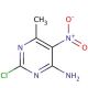 4-Amino-2-chloro-6-methyl-5-nitropyrimidine (CAS 5453-06-5) - chemical structure image