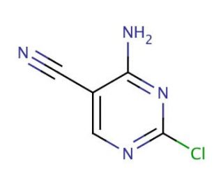 4-Amino-2-chloropyrimidine-5-carbonitrile (CAS 94741-69-2) - chemical structure image
