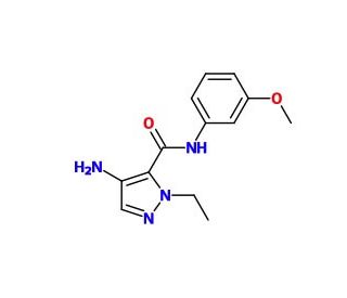 4-Amino-2-ethyl-2H-pyrazole-3-carboxylic acid (3-methoxy-phenyl)-amide - chemical structure image