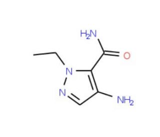 4-Amino-2-ethyl-2H-pyrazole-3-carboxylic acid amide - chemical structure image