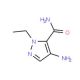 4-Amino-2-ethyl-2H-pyrazole-3-carboxylic acid amide - chemical structure image