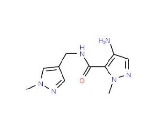 4-Amino-2-methyl-2H-pyrazole-3-carboxylic acid (1-methyl-1H-pyrazol-4-ylmethyl)-amide - chemical structure image