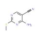 4-Amino-2-(methylthio)pyrimidine-5-carbonitrile (CAS 770-30-9) - chemical structure image