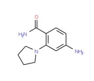 4-Amino-2-pyrrolidin-1-yl-benzamide (CAS 878620-22-5) - chemical structure image