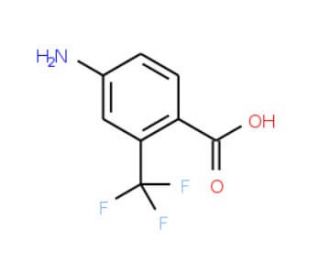 4-Amino-2-(trifluoromethyl)benzoic acid (CAS 393-06-6) - chemical structure image