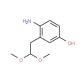 4-Amino-3-(2,2-dimethoxy-ethyl)phenol (CAS 250739-30-1) - chemical structure image