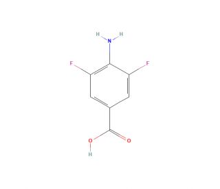 4-Amino-3,5-difluorobenzoic acid (CAS 500577-99-1) - chemical structure image