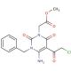 [4-Amino-3-benzyl-5-(2-chloro-acetyl)-2,6-dioxo-3,6-dihydro-2H-pyrimidin-1-yl]-acetic acid methyl ester - chemical structure