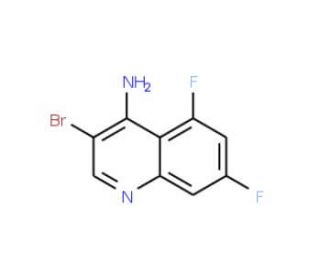 4-Amino-3-bromo-5,7-difluoroquinoline (CAS 1065088-51-8) - chemical structure image