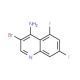 4-Amino-3-bromo-5,7-difluoroquinoline (CAS 1065088-51-8) - chemical structure image