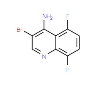 4-Amino-3-bromo-5,8-difluoroquinoline (CAS 1065088-54-1) - chemical structure image