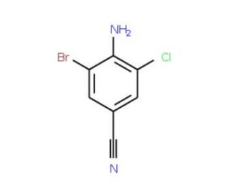 4-Amino-3-bromo-5-chlorobenzonitrile (CAS 201857-39-8) - chemical structure image
