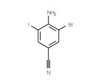 4-Amino-3-bromo-5-iodobenzonitrile - chemical structure image