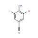 4-Amino-3-bromo-5-iodobenzonitrile - chemical structure image