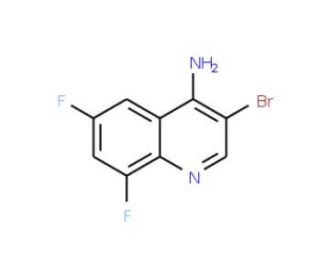 4-Amino-3-bromo-6,8-difluoroquinoline (CAS 1065088-58-5) - chemical structure image