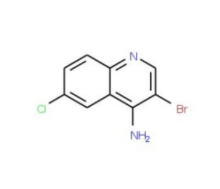4-Amino-3-bromo-6-chloroquinoline (CAS 1065088-30-3) - chemical structure image
