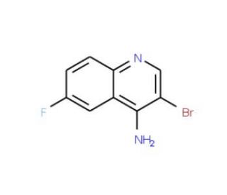 4-Amino-3-bromo-6-fluoroquinoline (CAS 1065088-21-2) - chemical structure image