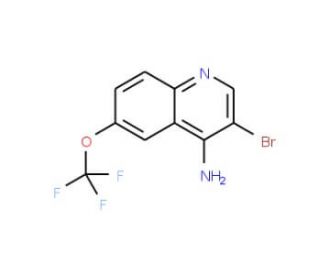 4-Amino-3-bromo-6-trifluoromethoxyquinoline (CAS 1065088-12-1) - chemical structure image