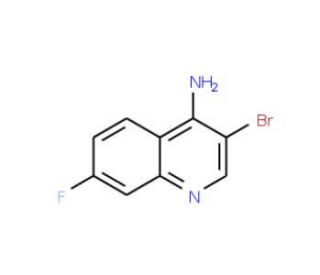 4-Amino-3-bromo-7-fluoroquinoline (CAS 1065088-25-6) - chemical structure image