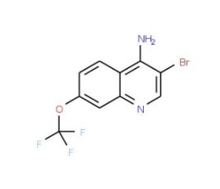 4-Amino-3-bromo-7-trifluoromethoxyquinoline (CAS 1065088-17-6) - chemical structure image