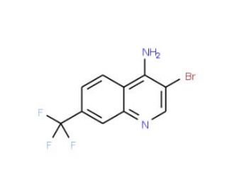 4-Amino-3-bromo-7-trifluoromethylquinoline (CAS 1065088-43-8) - chemical structure image
