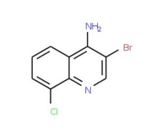 4-Amino-3-bromo-8-chloroquinoline (CAS 1065088-37-0) - chemical structure image
