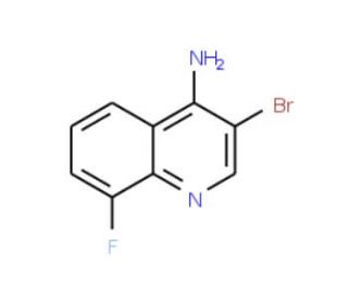 4-Amino-3-bromo-8-fluoroquinoline (CAS 1065088-27-8) - chemical structure image